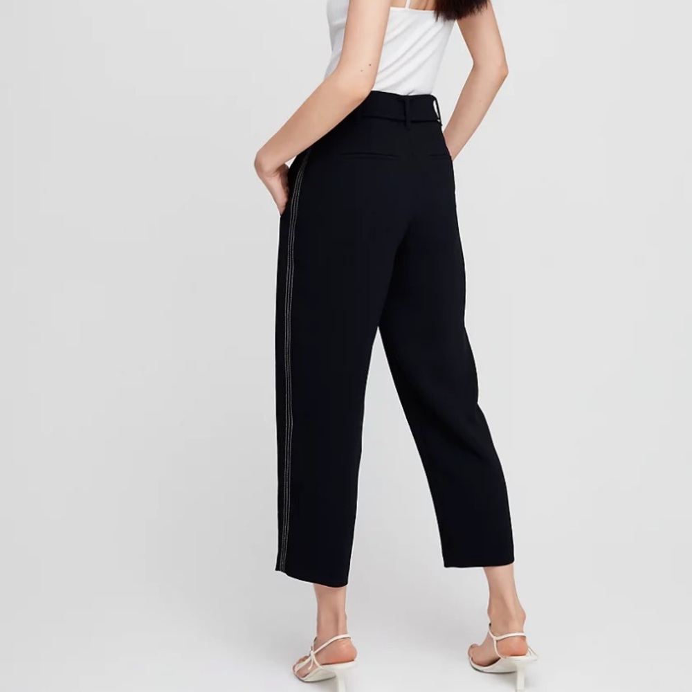 Wilfred Black Jallade Side Stitch Pants Size 8 NO BELT